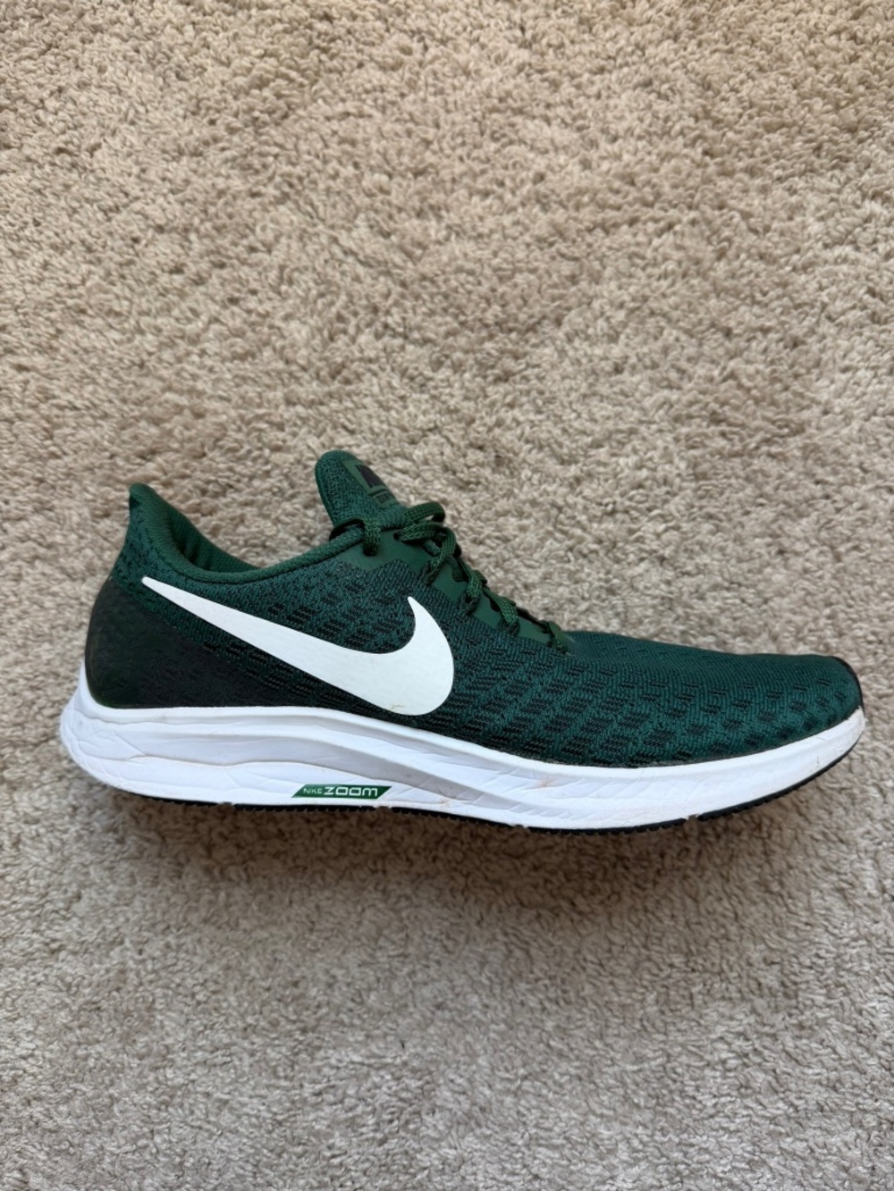 Nike Air Zoom Pegasus 35 Mens 10.5 Green White Running Shoes AO3905-301